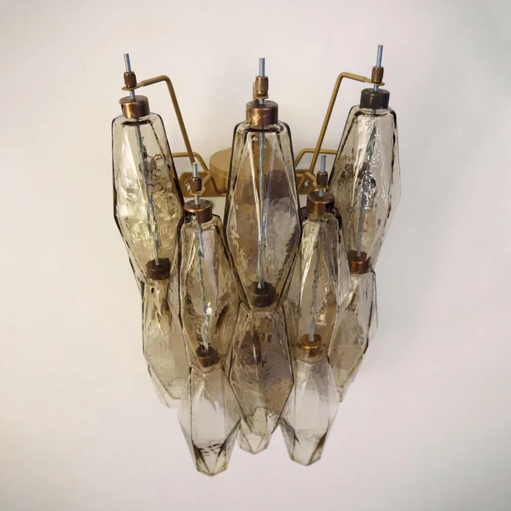Murano Poliedri Smoked Glass Wall Sconces — view 13