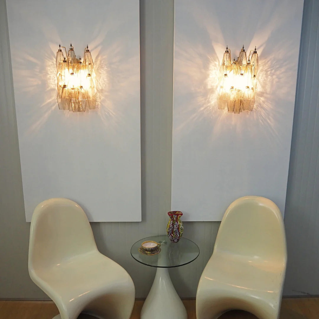 Murano Poliedri Smoked Glass Wall Sconces — view 14