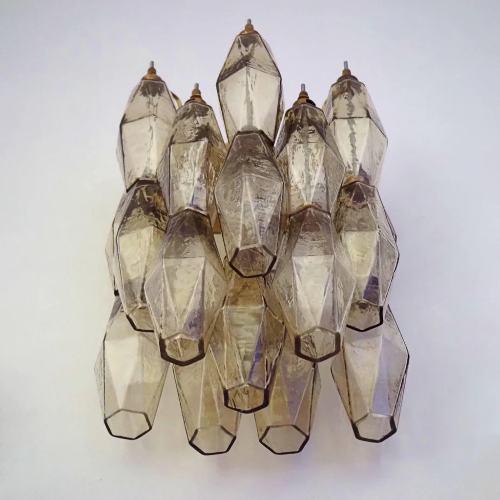 Murano Poliedri Smoked Glass Wall Sconces — view 15