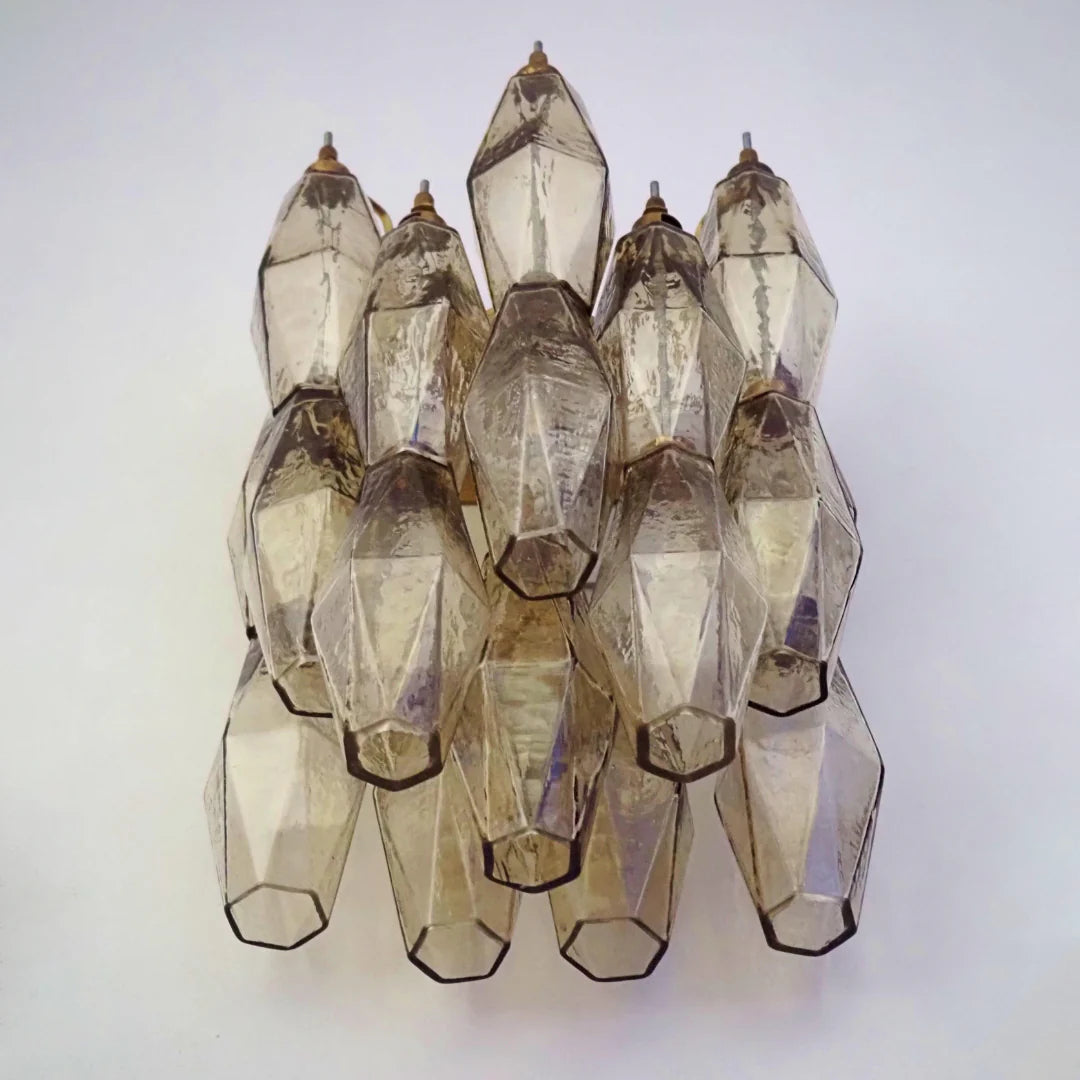 Murano Poliedri Smoked Glass Wall Sconces — view 15
