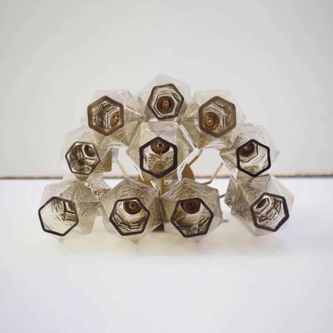 Murano Poliedri Smoked Glass Wall Sconces