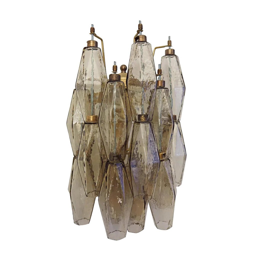 Murano Poliedri Smoked Glass Wall Sconces — view 4