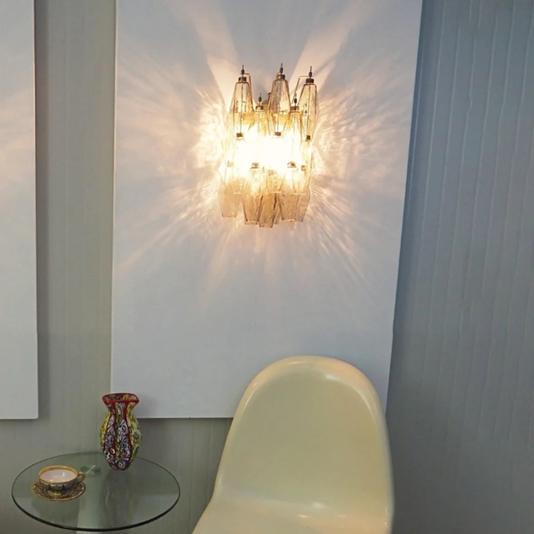 Murano Poliedri Smoked Glass Wall Sconces — view 5
