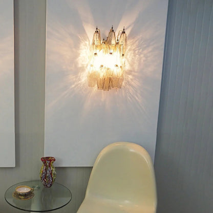 Murano Poliedri Smoked Glass Wall Sconces