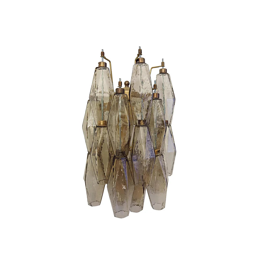 Murano Poliedri Smoked Glass Wall Sconces — view 6