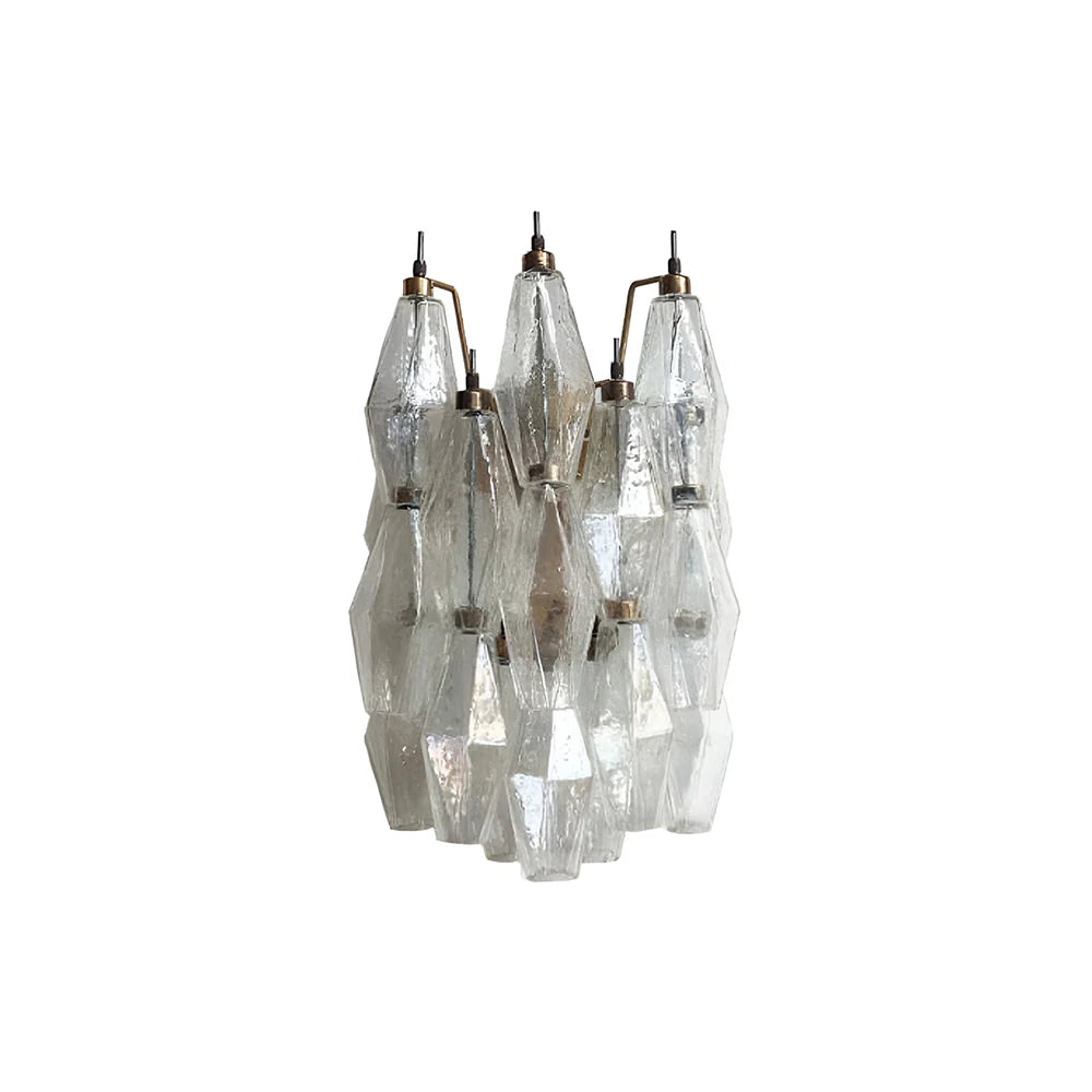 Murano Poliedri Transparent Glass Wall Sconces — view 5