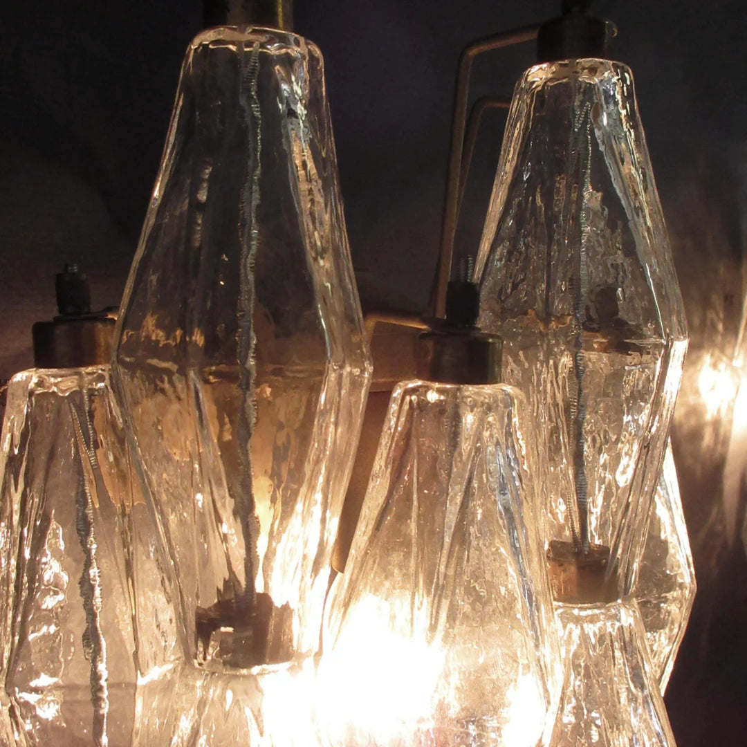 Murano Poliedri Transparent Glass Wall Sconces — view 19
