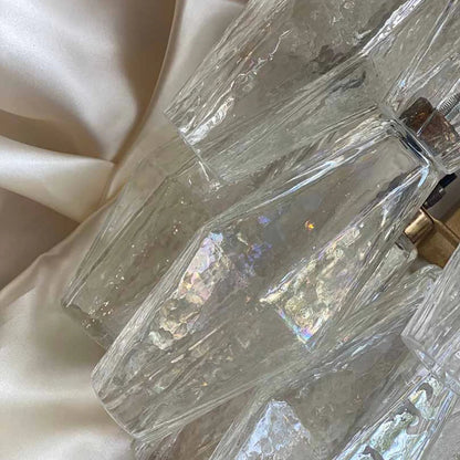 Murano Poliedri Transparent Glass Wall Sconces