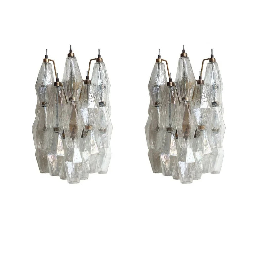 Murano Poliedri Transparent Glass Wall Sconces — view 25