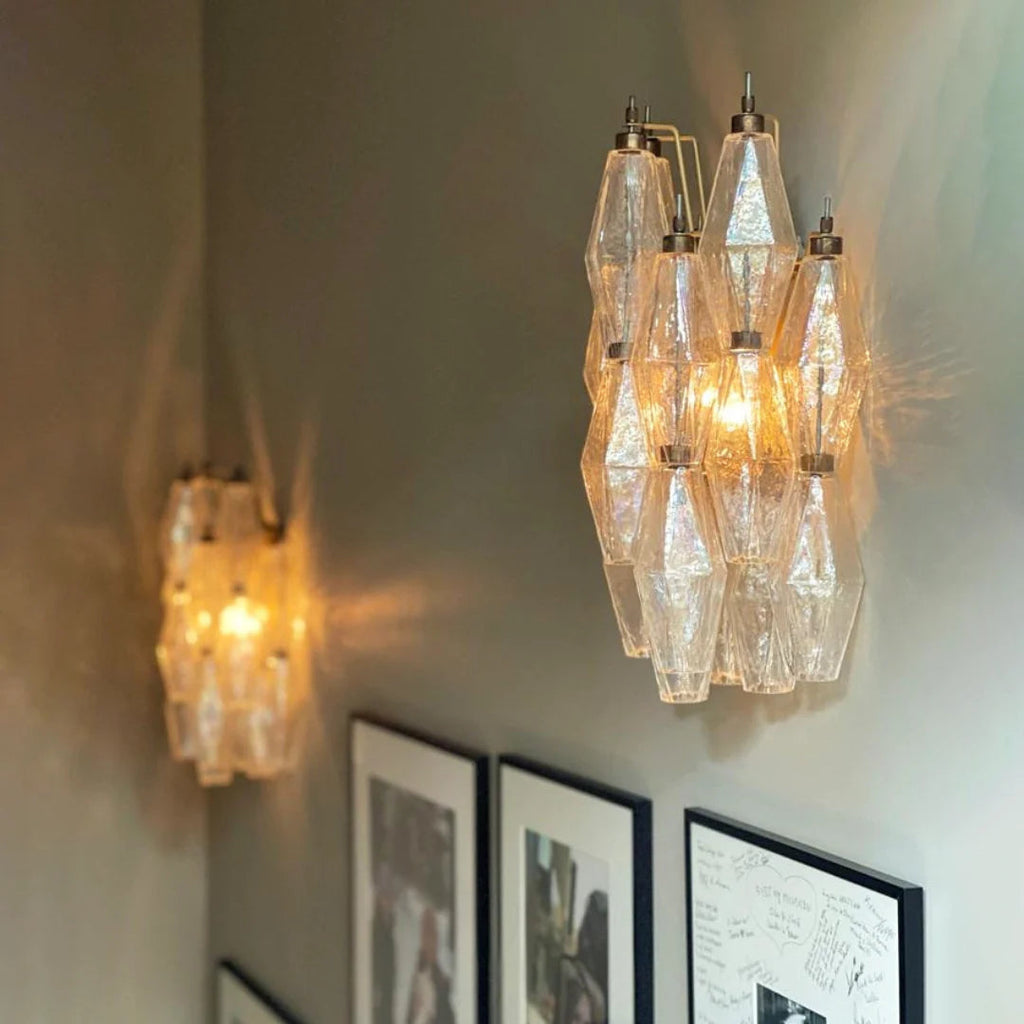 Murano Poliedri Transparent Glass Wall Sconces — view 27