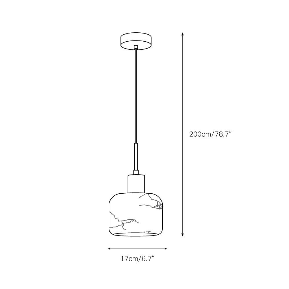 Natural Alabaster Small Pendant Light — view 4