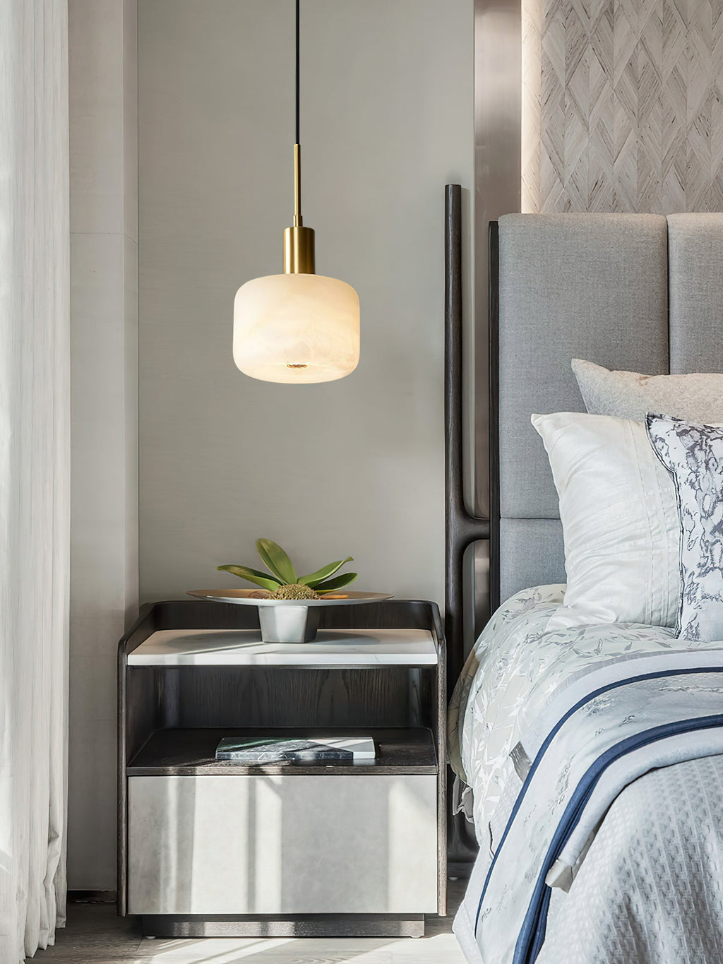 Natural Alabaster Small Pendant Light — view 12