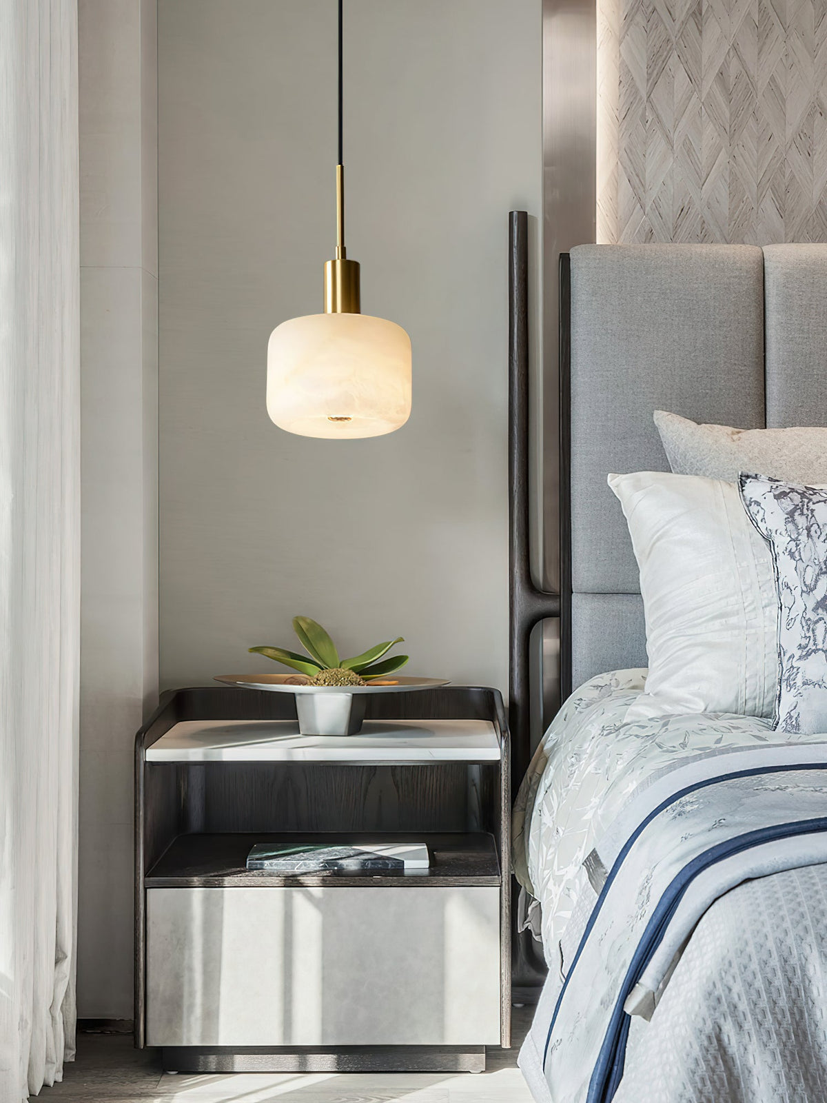Natural Alabaster Small Pendant Light — view 12