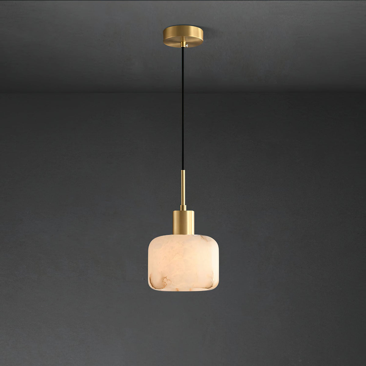 Natural Alabaster Small Pendant Light — view 14