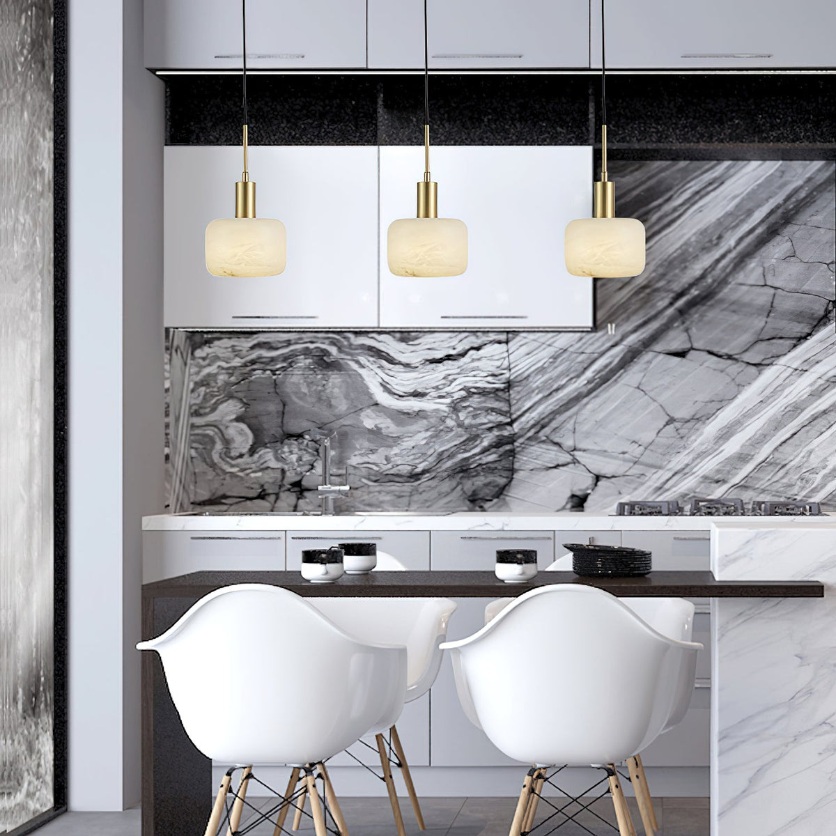 Natural Alabaster Small Pendant Light — view 7