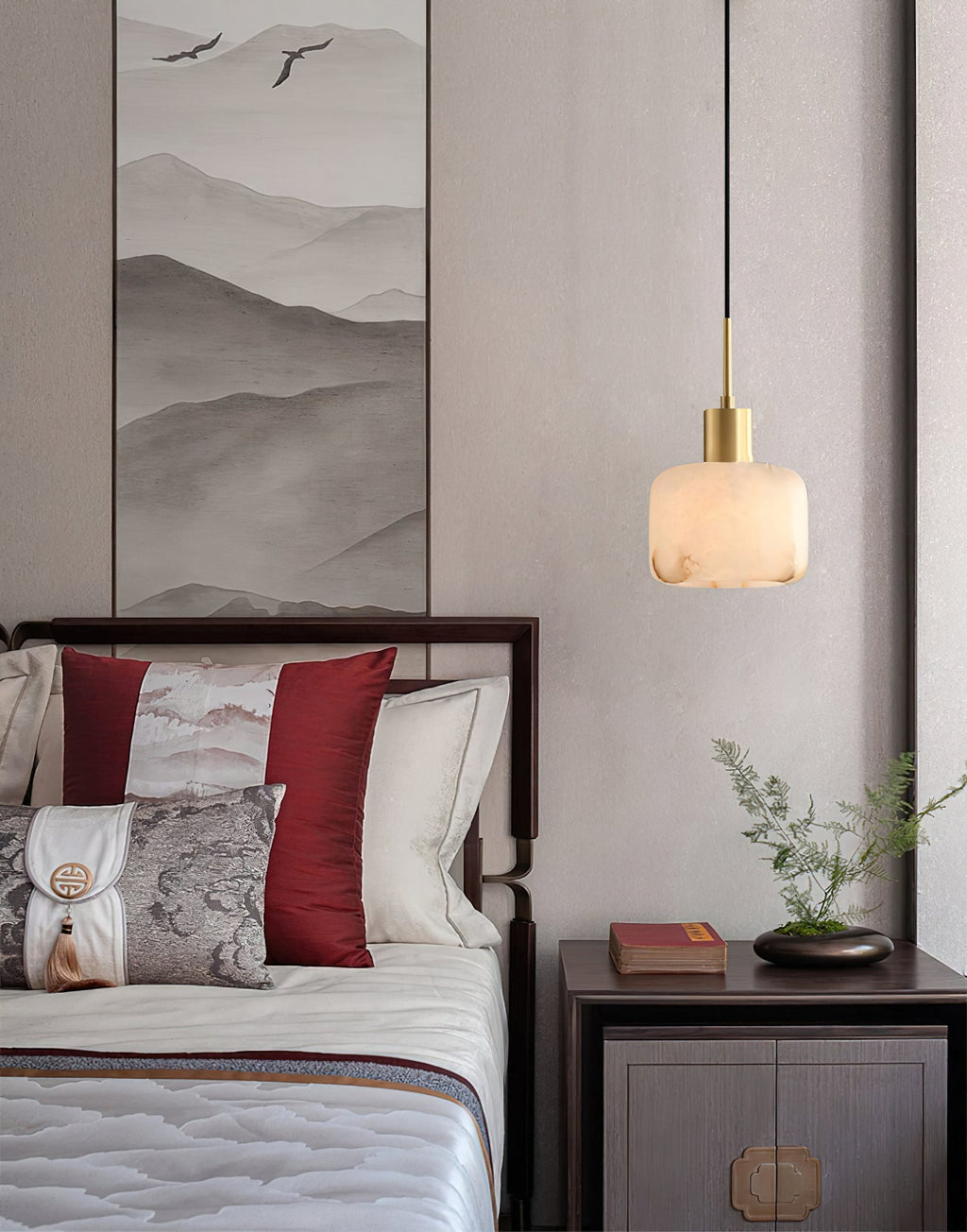 Natural Alabaster Small Pendant Light — view 10