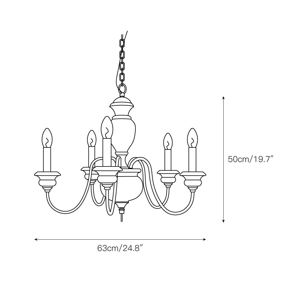 Neddy Wood Chandelier — view 3
