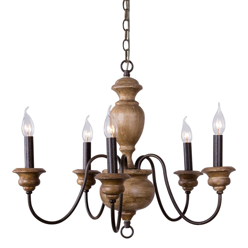 Neddy Wood Chandelier — view 12
