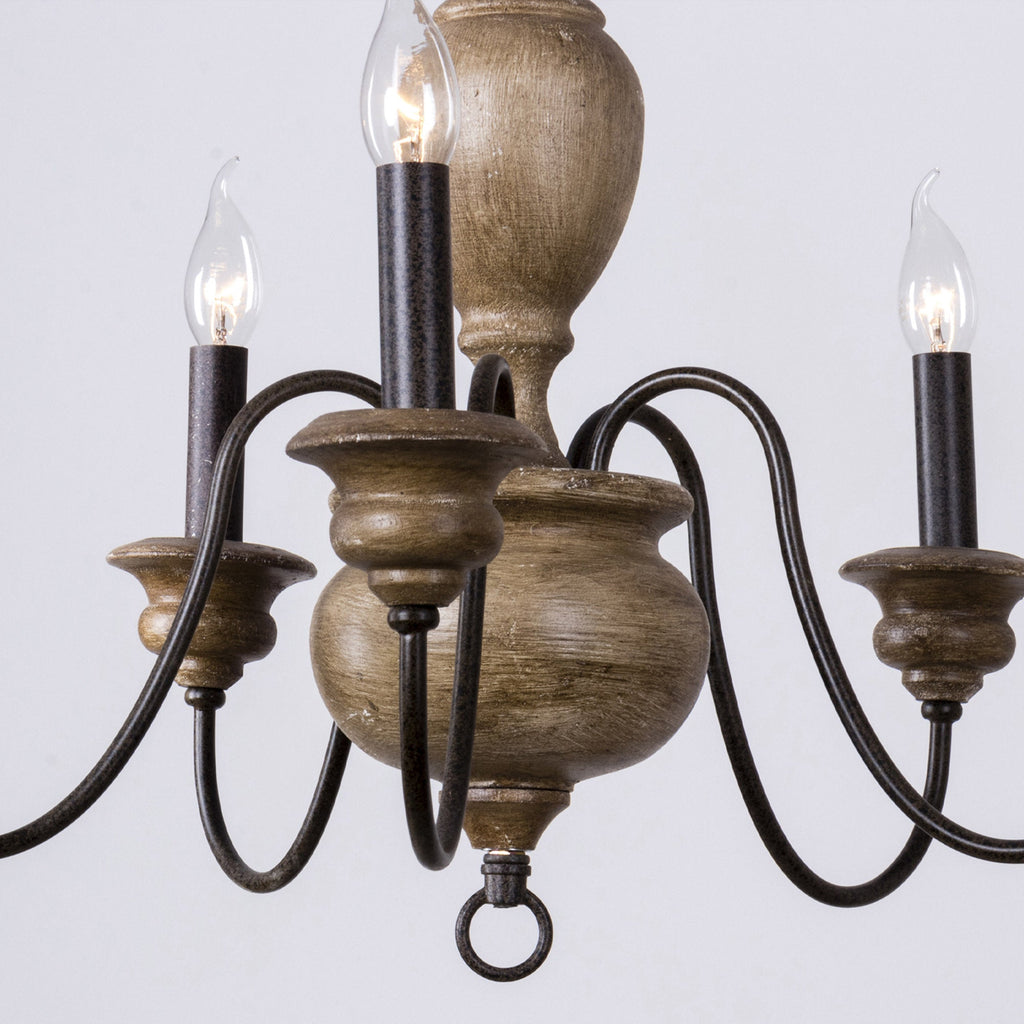 Neddy Wood Chandelier — view 15