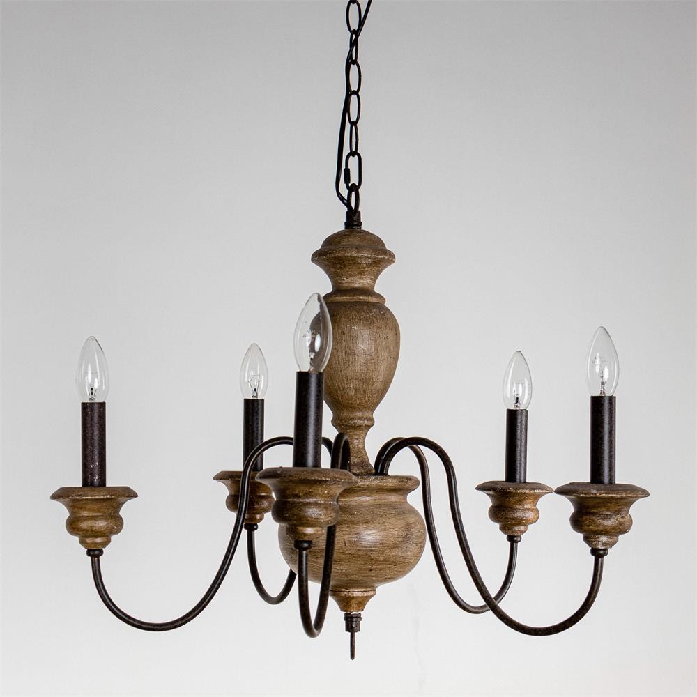 Neddy Wood Chandelier — view 13