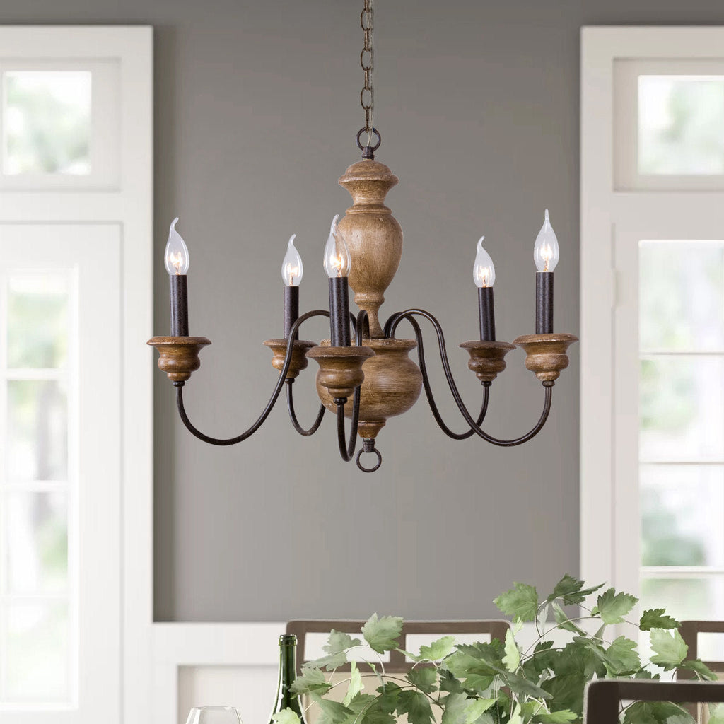 Neddy Wood Chandelier — view 4