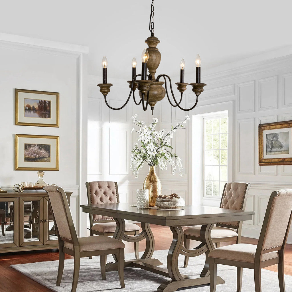 Neddy Wood Chandelier — view 6