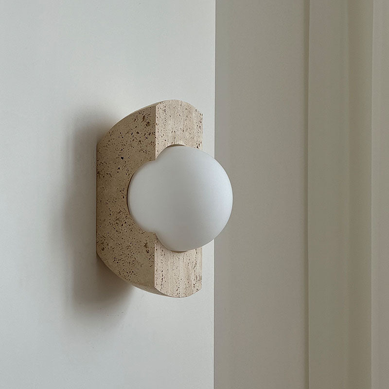 Neptune Travertine Wall Lamp — view 2