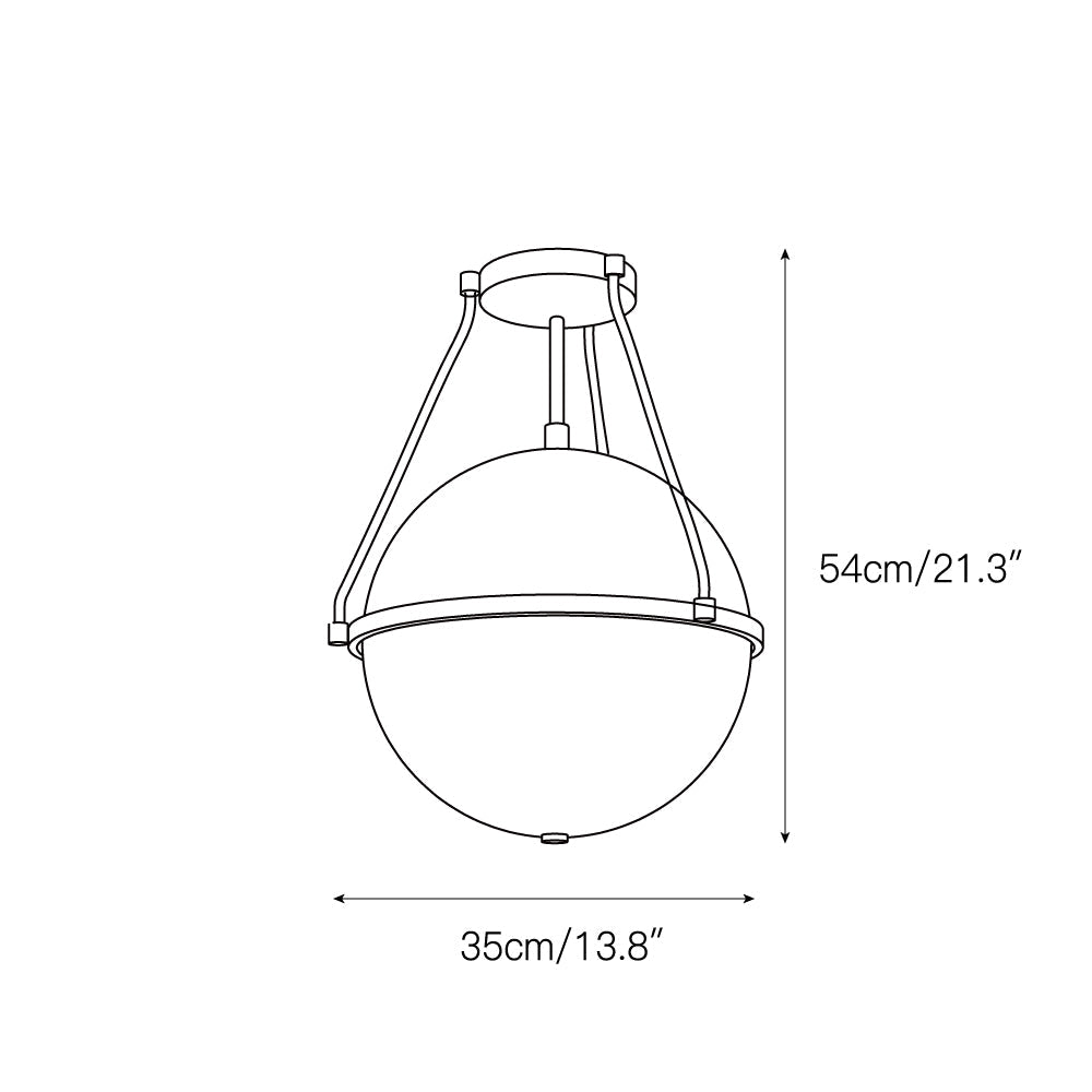 Neven Glass Ceiling Lamp — view 3