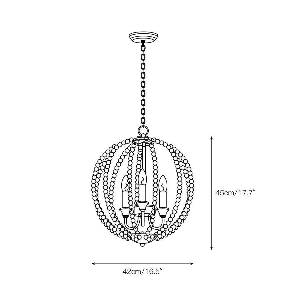 Newport Beaded Pendant Lamp — view 3