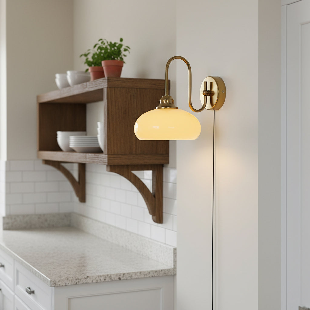Nova Glass Plug-in Wall Lamp — view 6