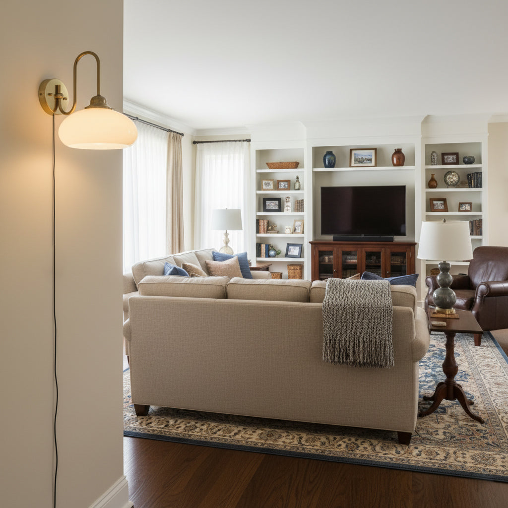 Nova Glass Plug-in Wall Lamp — view 7