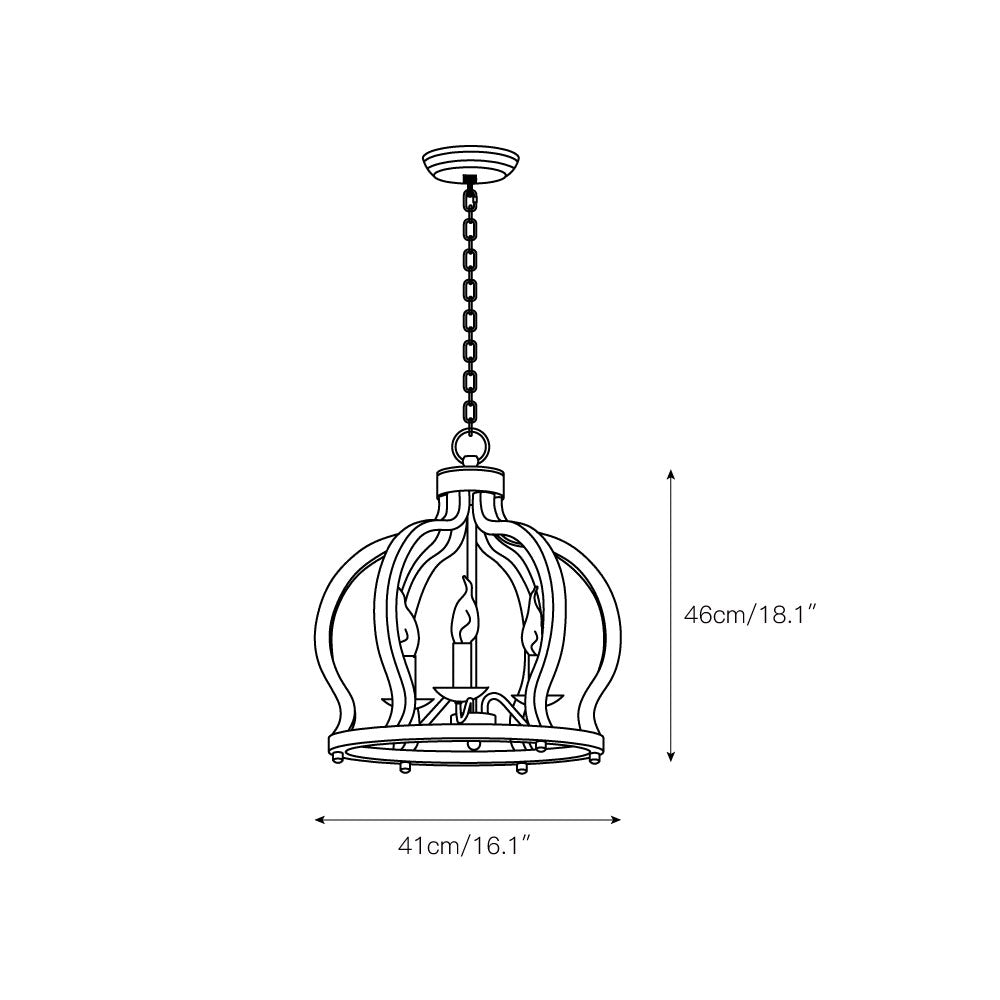 Oaks Aura Farmhouse Pendant Lamp — view 3