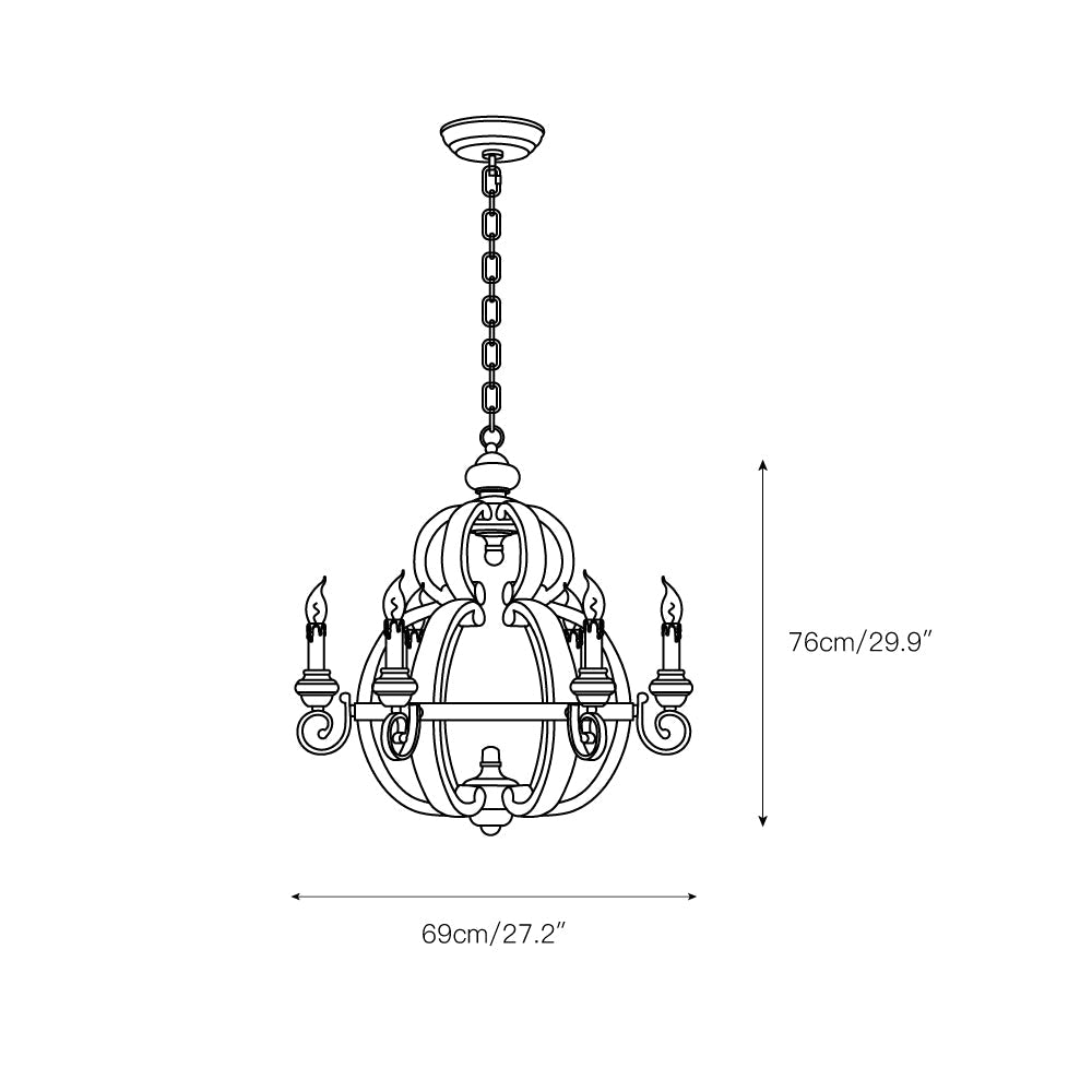 Odum Traditional Chandelier — view 3