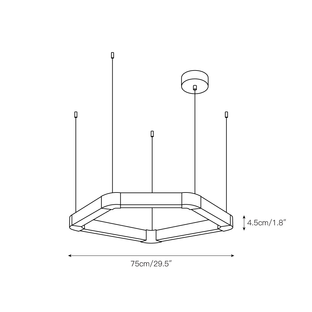 Ola Single Ring Chandelier — view 4