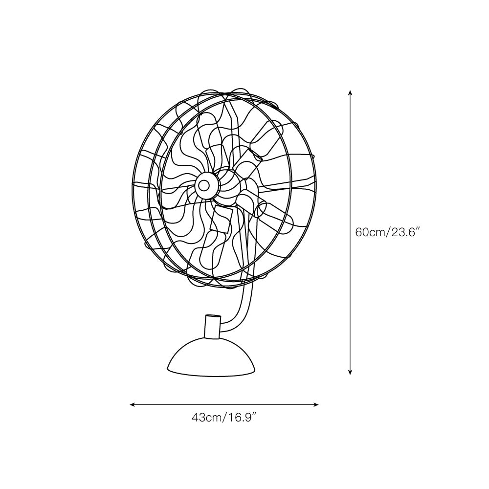 Old Style Fan Table Lamp — view 3