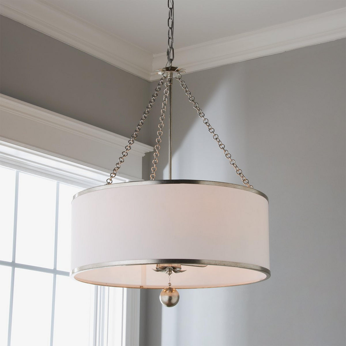 Olive Leaf Drum Pendant Lamp — view 11
