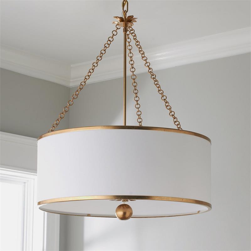 Olive Leaf Drum Pendant Lamp — view 7