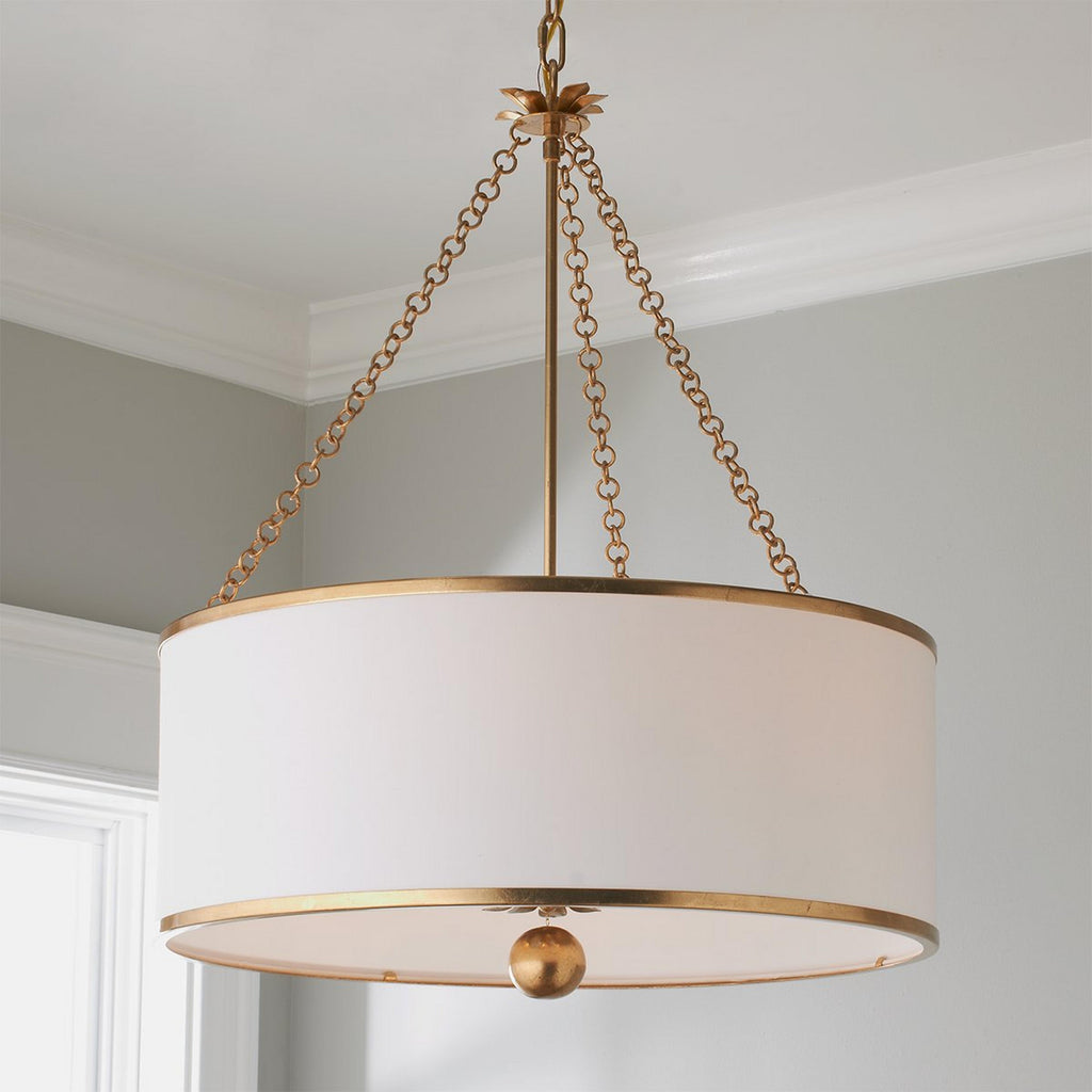 Olive Leaf Drum Pendant Lamp — view 4