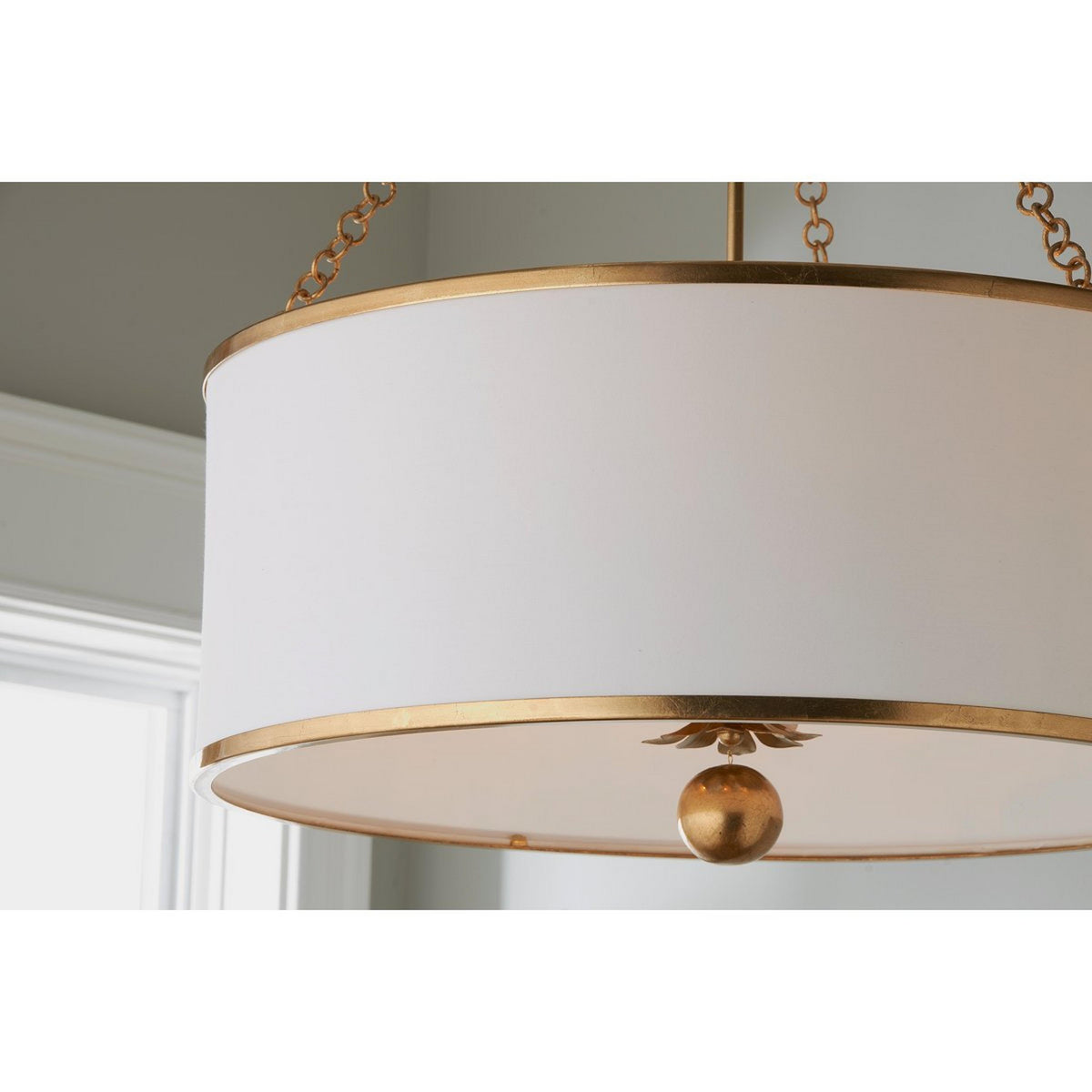 Olive Leaf Drum Pendant Lamp — view 5
