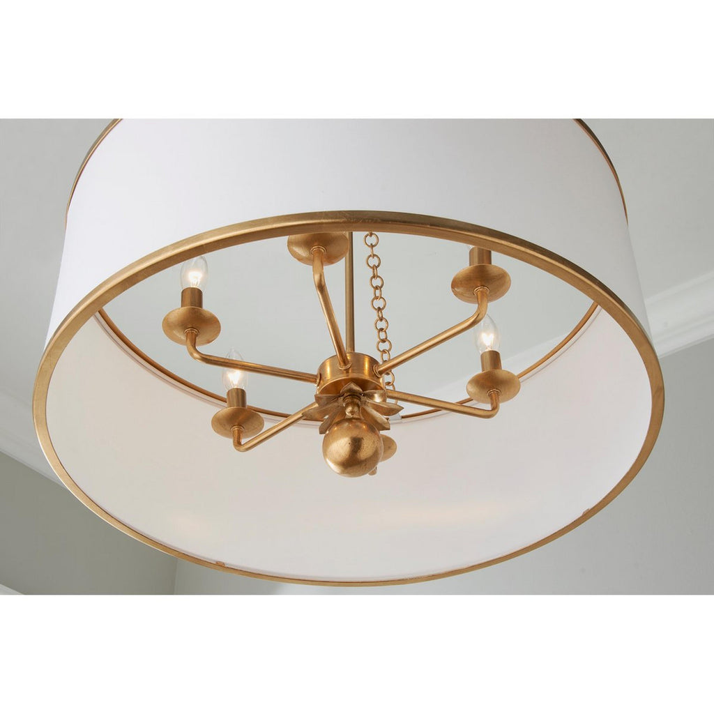 Olive Leaf Drum Pendant Lamp — view 6