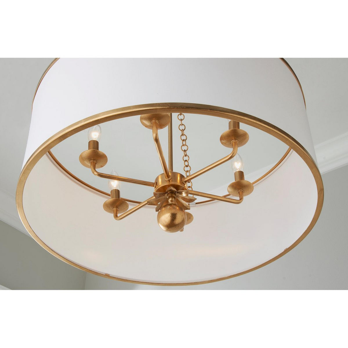 Olive Leaf Drum Pendant Lamp — view 6