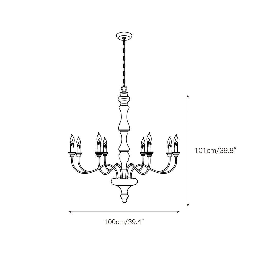 Ophelia 8-Light Candle Chandelier — view 3