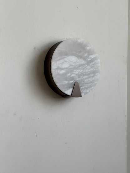 Ophelia Alabaster Round Sconce