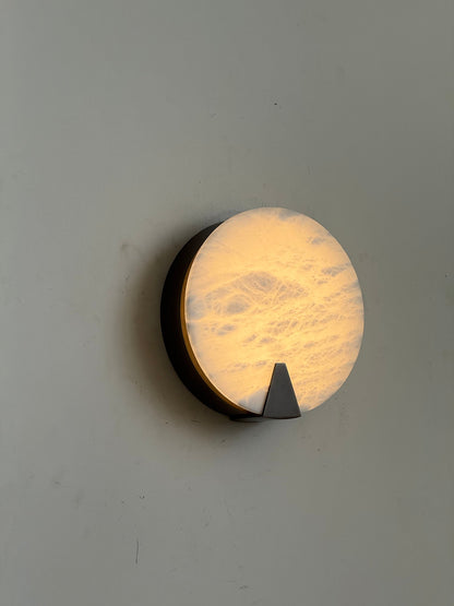 Ophelia Alabaster Round Sconce
