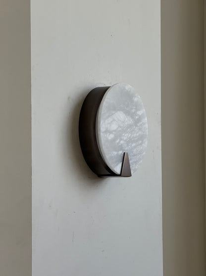 Ophelia Alabaster Round Sconce