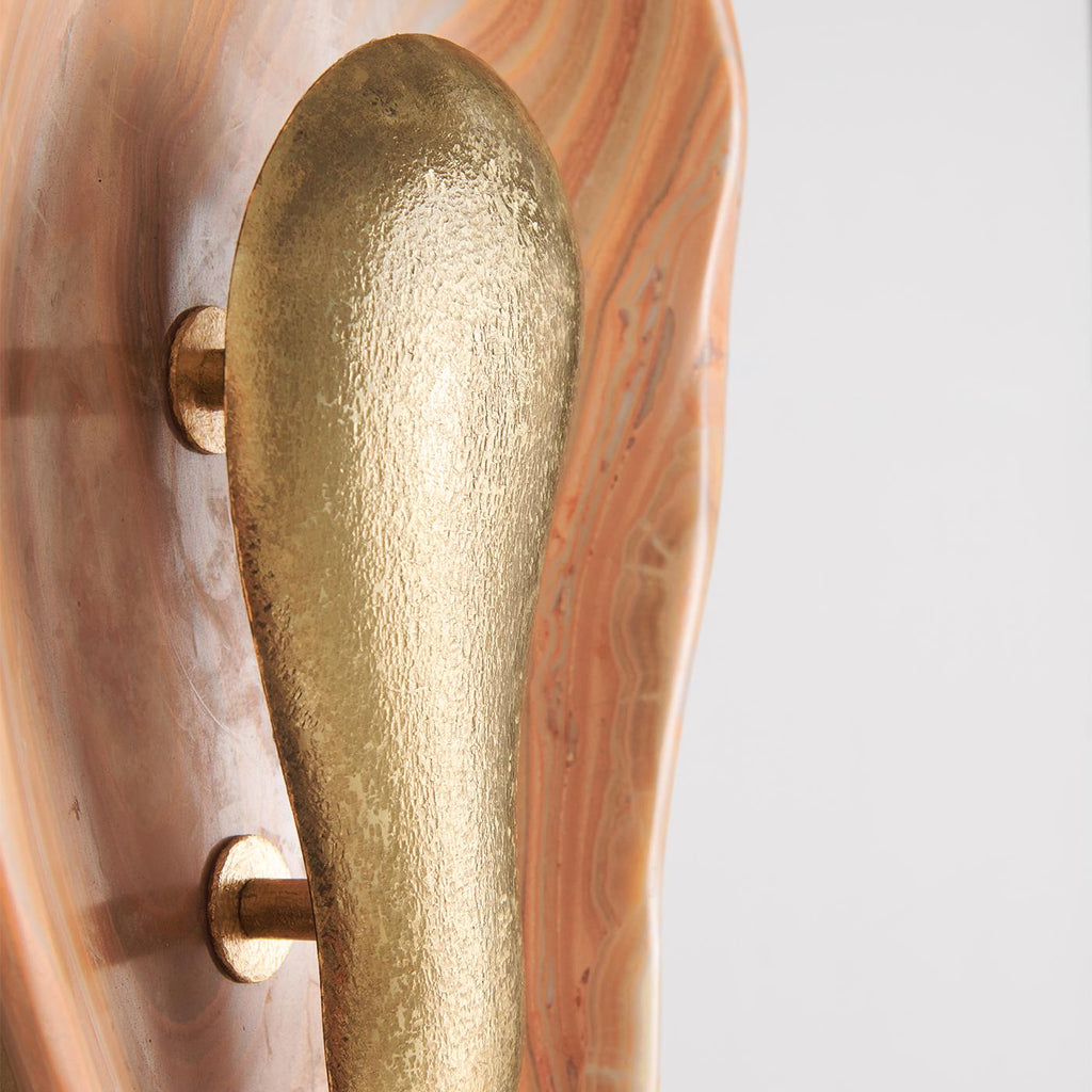 Oyster Hammered Onyx Sconce — view 10