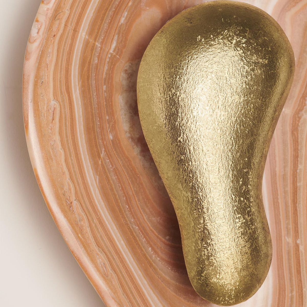 Oyster Hammered Onyx Sconce — view 11