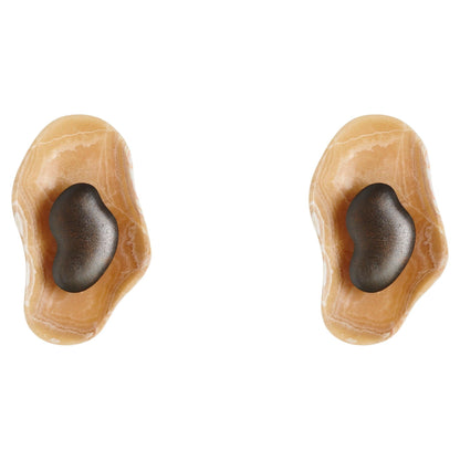 Oyster Hammered Onyx Sconce