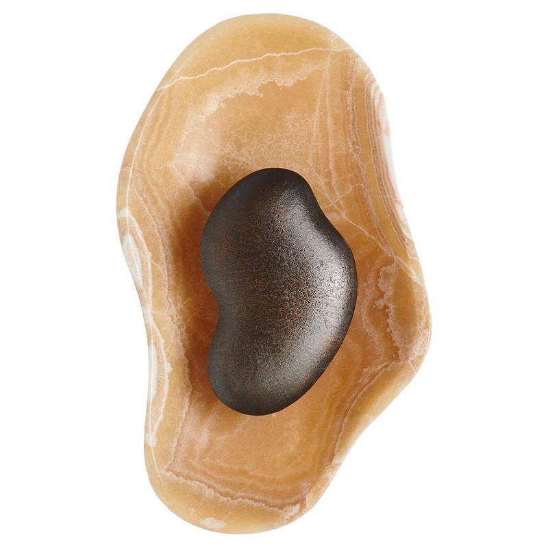 Oyster Hammered Onyx Sconce