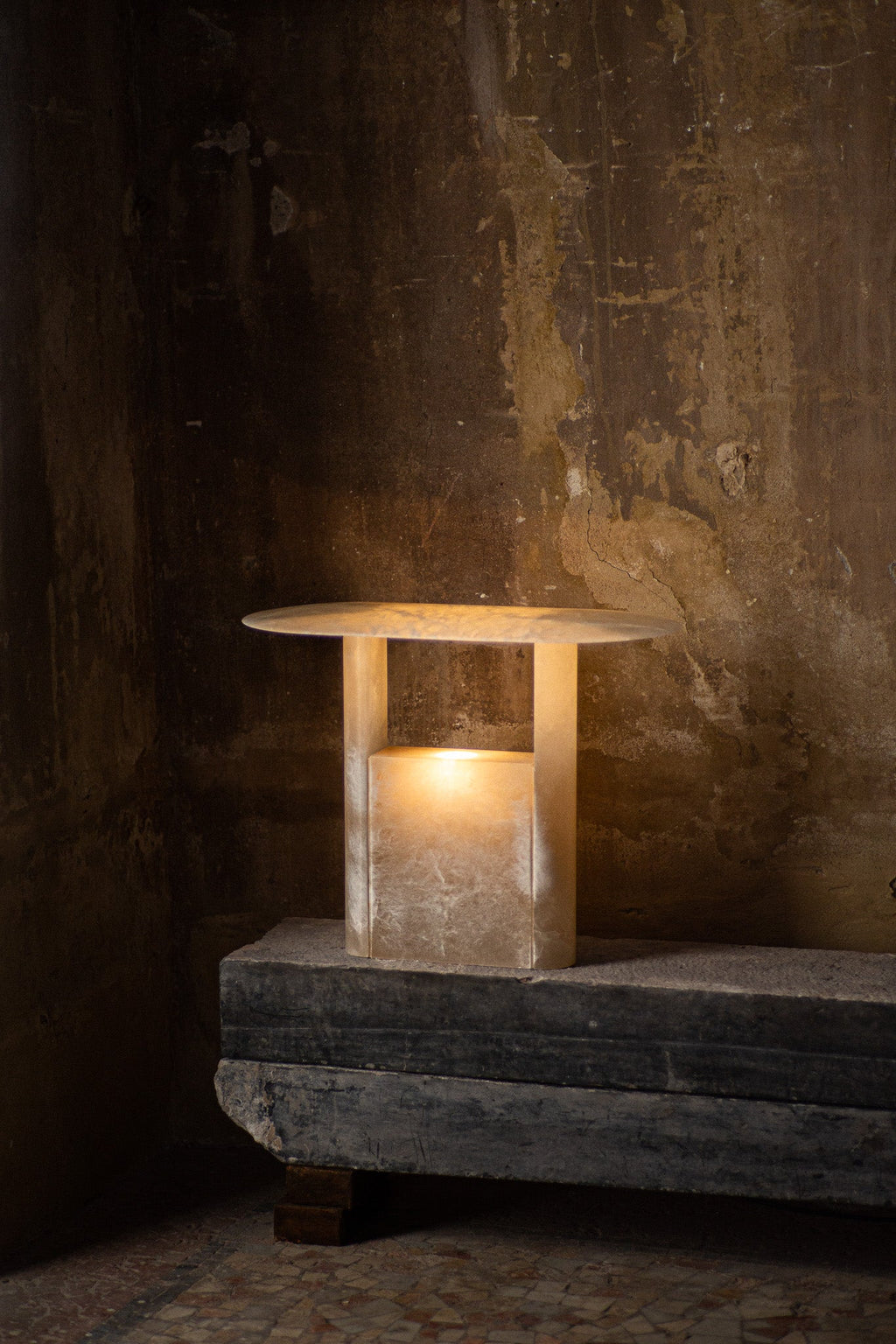Pagoda Alabaster Table Lamp — view 4